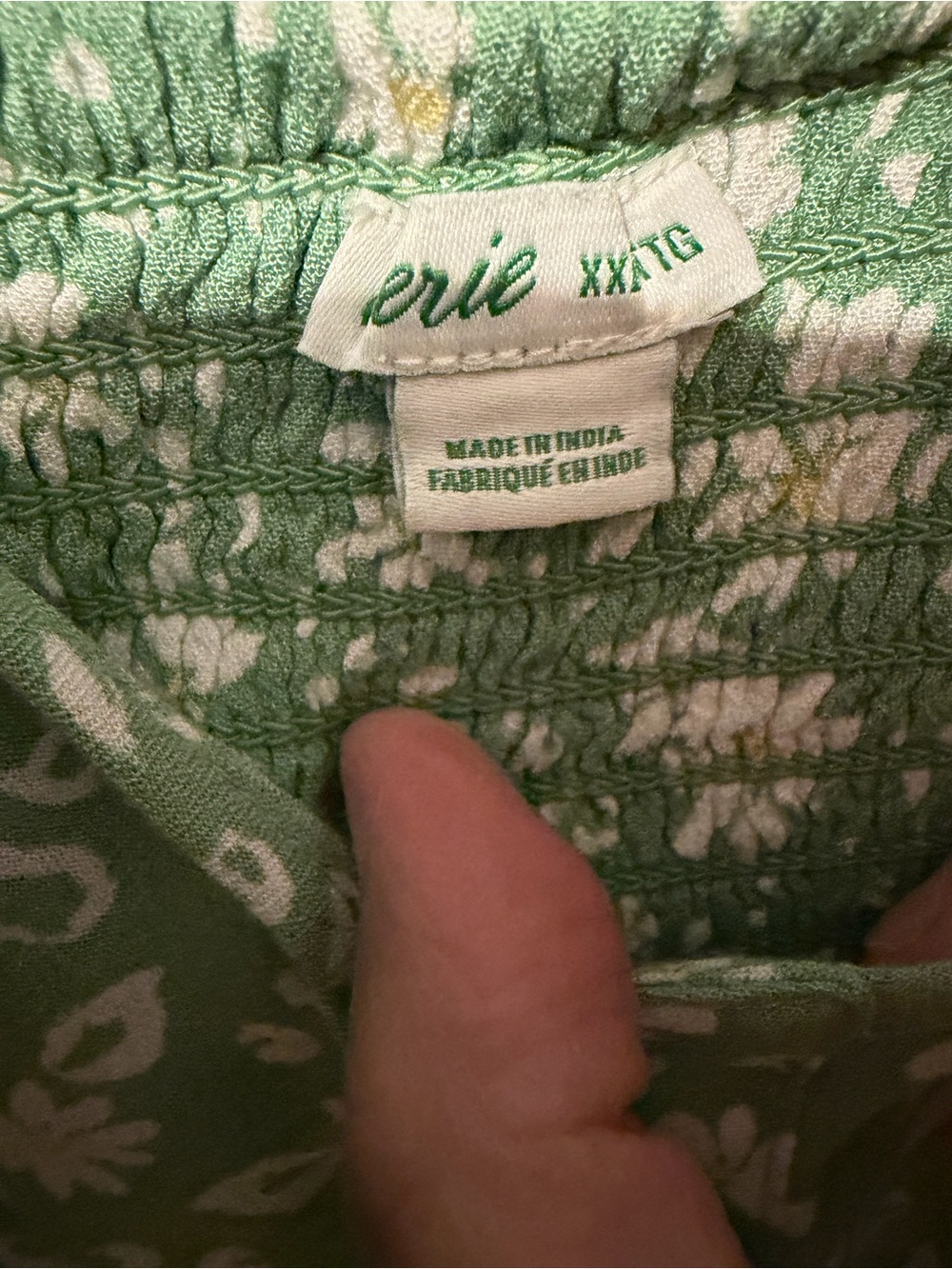 Aerie Green Floral Spaghetti-Strap Dress XXL - Picture 2 of 4